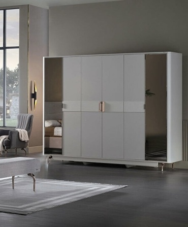Распашной шкаф BELLONA Larissa, 269.6x219.4х64.1 см, белый