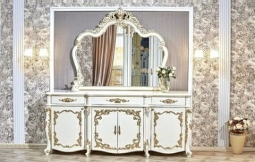 Комод Арида Мебель Венеция, 215x55x92.5 см, белый