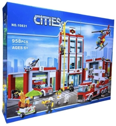 Конструктор Cities Пожарная бригада 922280, деталей 958 шт