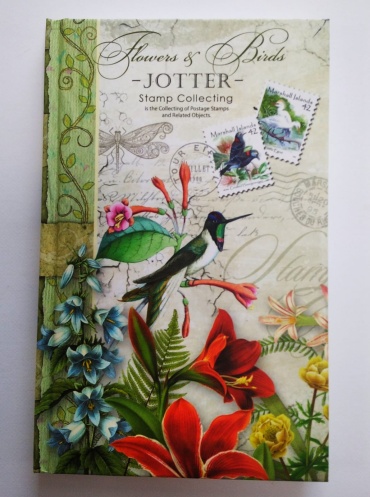 Блокнот Bourgeois Flowers & Birds, A6, 80 листов, красный, зеленый, бежевый