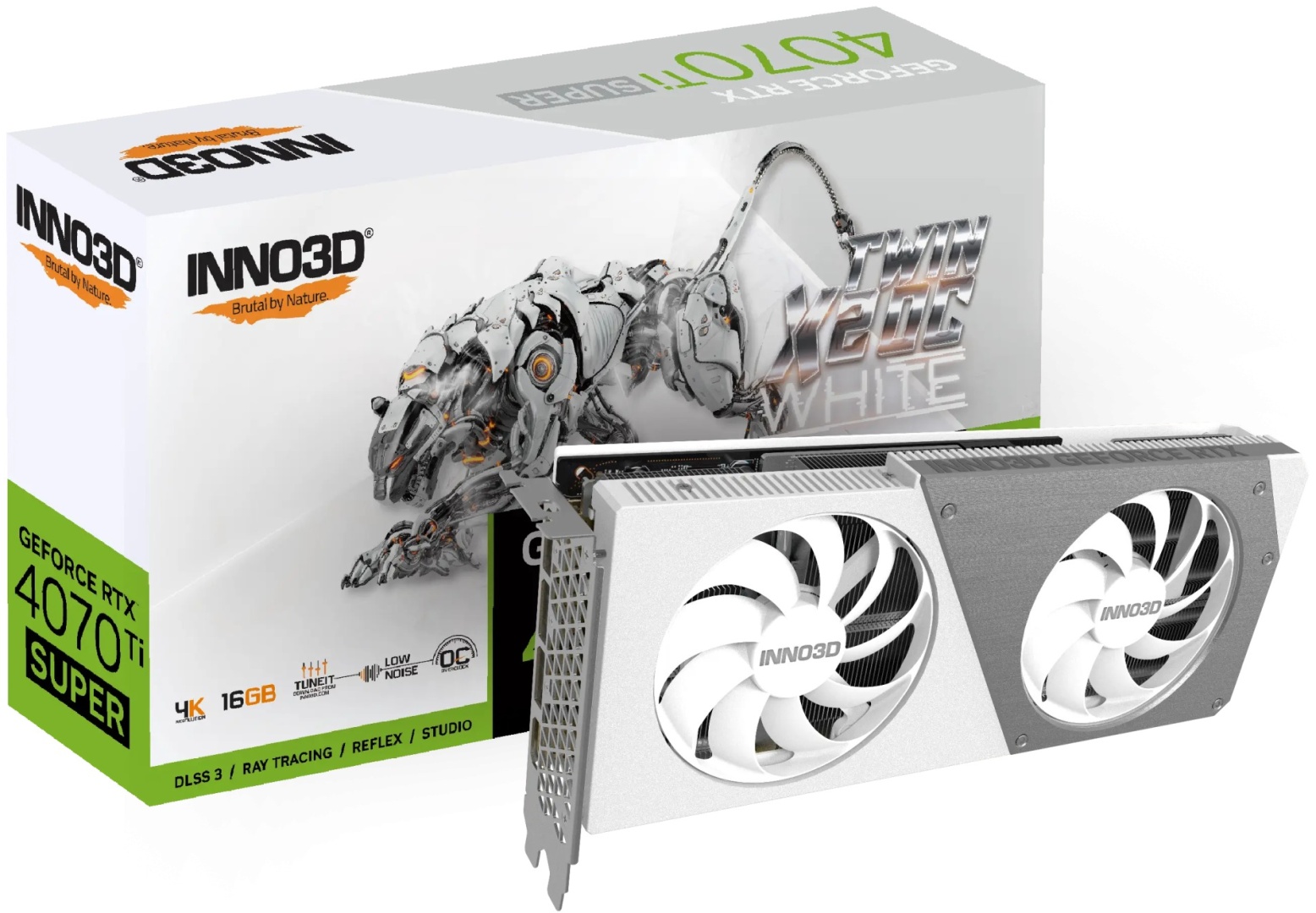 Видеокарта Inno3D RTX 4070 Ti SUPER TWIN X2 OC WHITE, N407TS2-166XX-186156W 16 Гб
