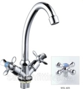 Смеситель для кухни ZEGOR NO-T41-TZN-A605, латунь, цвет хром