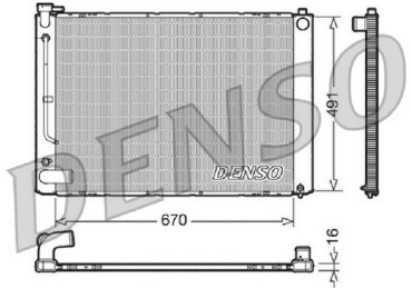 DENSO радиатор основной DRM50055