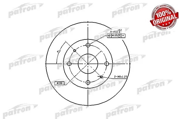 Диски PATRON передние PBD2576
