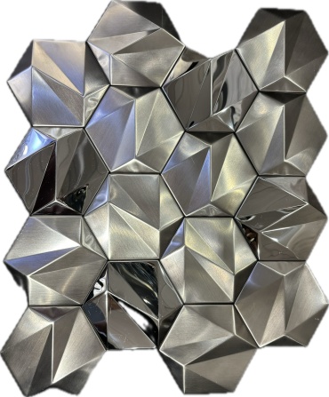 Мозаика Металлическая мрамор, 29.5x25.5 см