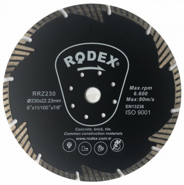 Диск отрезной алмазный 230x22.2х2.8 мм, Rodex RRZ230