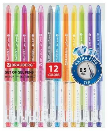 Ручка гелевая Brauberg 143377 12 шт