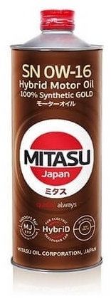 Синтетическое MITASU MJ-106 0W-16 1 л