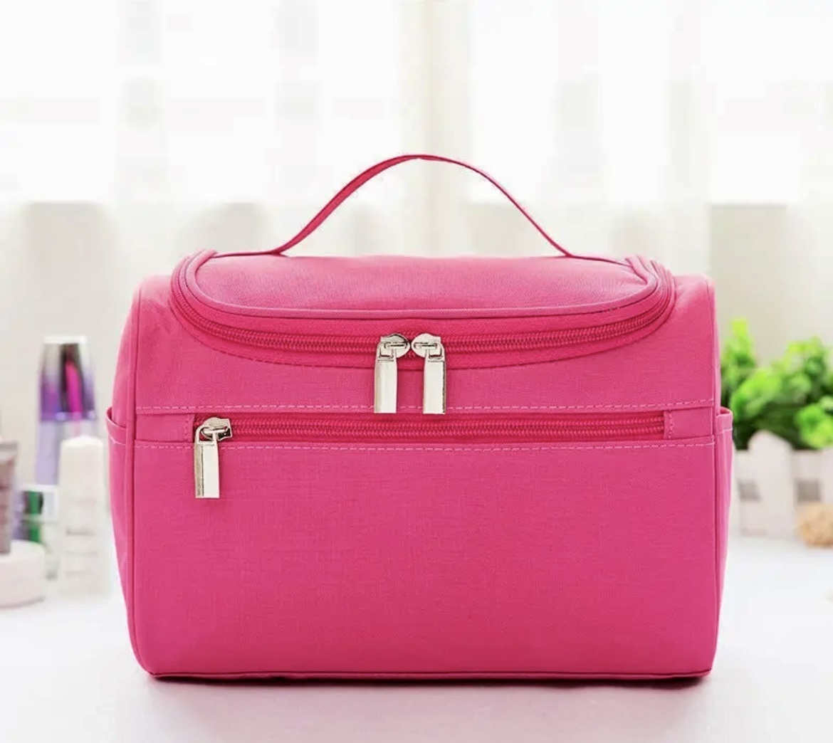 Косметичка текстиль розовый 17X23 см