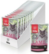 BLITZ кусочки в желе ягненок, индейка 85 г 24 шт