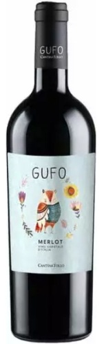Вино Cantina Tollo Gufo Merlot сухое красное 13% 0.75 л