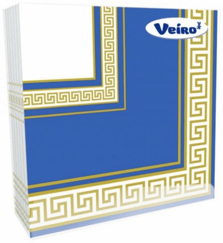 Бумажные салфетки Veiro Эллада синие 20 шт
