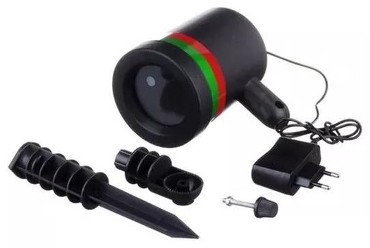 Прожектор на дуге крепления, напольный Laser Light 3 Вт, зеленый