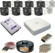 HiWatch комплект видеонаблюдения DS-T280(B) DS-H208QA, 2 Мпикс расширение 1920x1080