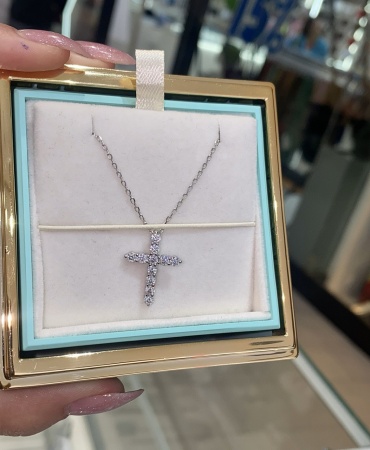 Колье Ipekyolu Jewellery 121LZ длина 40 см вес 2 г серебро, муассанит