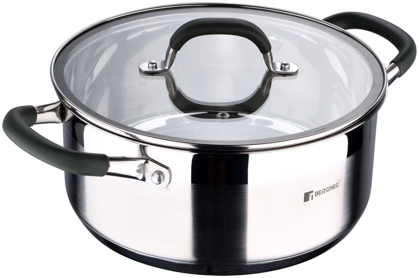 Кастрюля 2.3 л, Bergner BG BG-32082-MM нержавеющая сталь