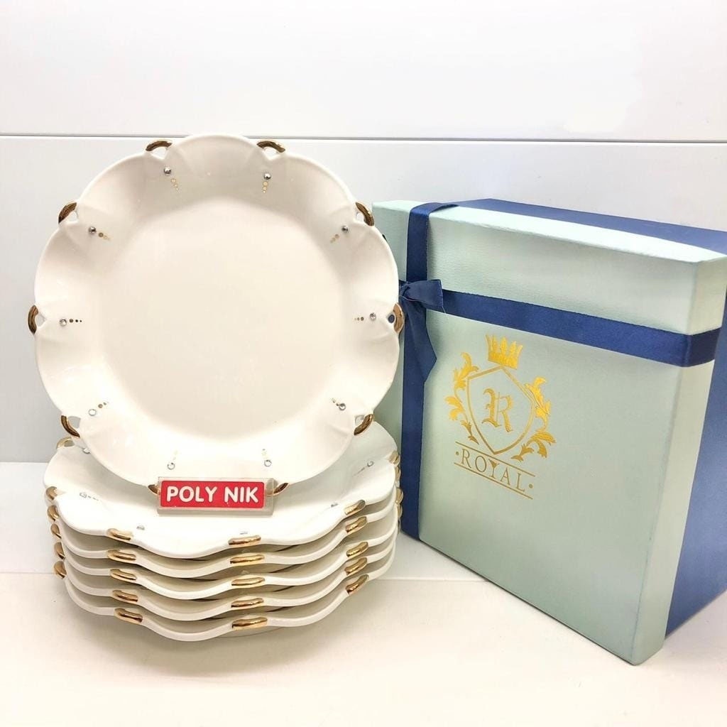 Набор тарелок ROYAL CROWN 20 см, 6 шт, фарфор