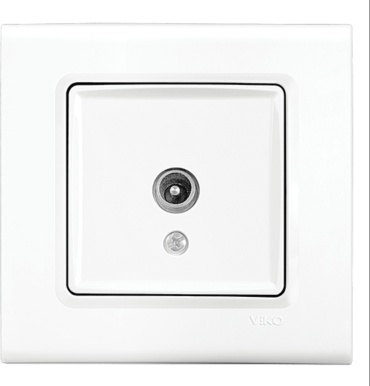 Viko by panasonic встраиваемая 91400010 Linnera S ТВ-розетка (оконечная) белая (VIKO) , телевизионный цвет белый