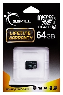 Карта памяти G.Skill microSDXC Class 10 UHS-I U1 FF-TSDXC64GN-U1 64Gb