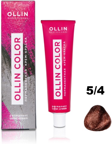 Ollin Professional Color 5/4 светлый шатен медный крем-краска 100 мл