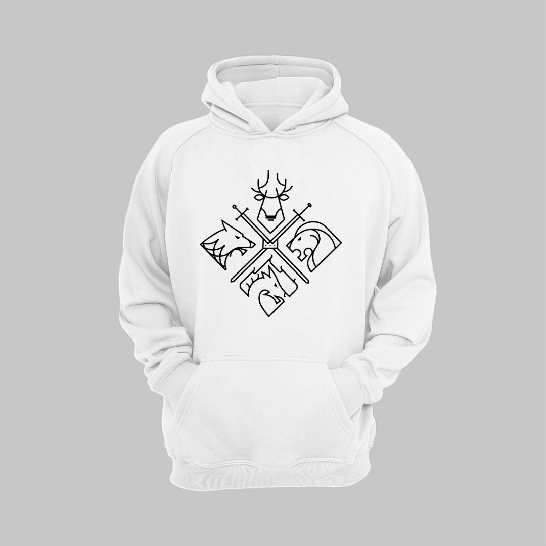 Худи Black and White белый