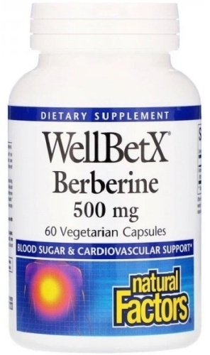 Natural Factors WellBetX (Берберин) 500 мг капсулы 60 шт