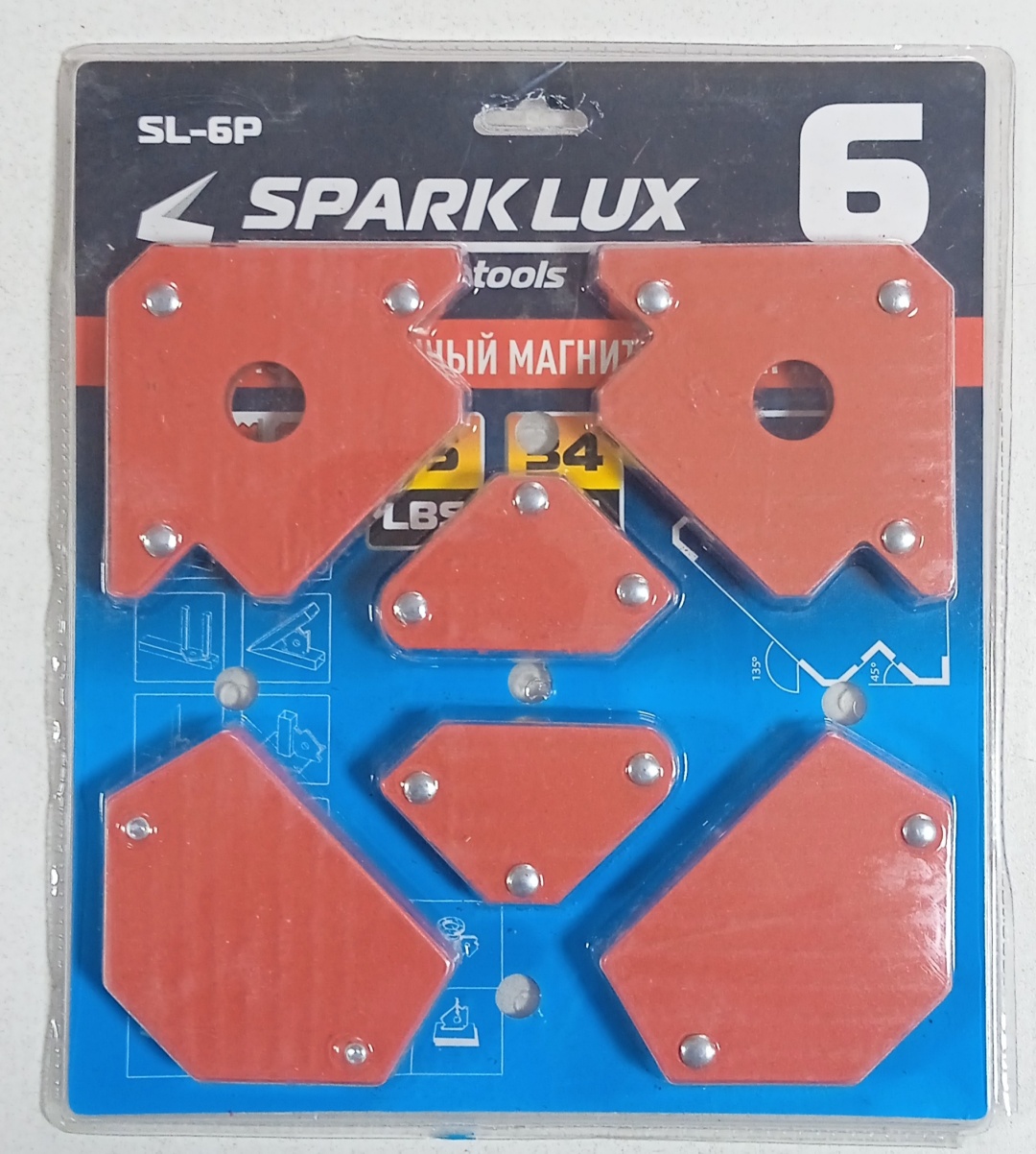 Набор магнитных угольников Spark Lux Sl-6p, 6 шт
