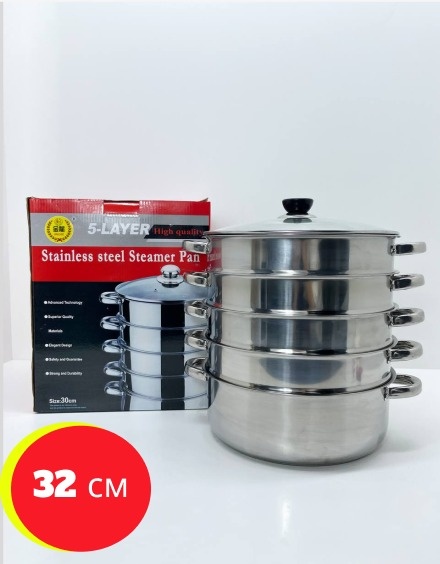Мантоварка 8 л, De Luxe сталь, количество ярусов: 5