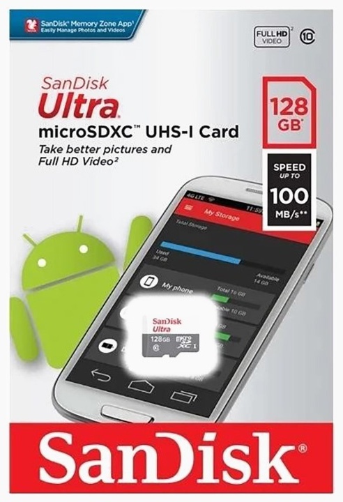 Карта памяти SanDisk SDSQUNR-128G-GN3MN 128 Гб