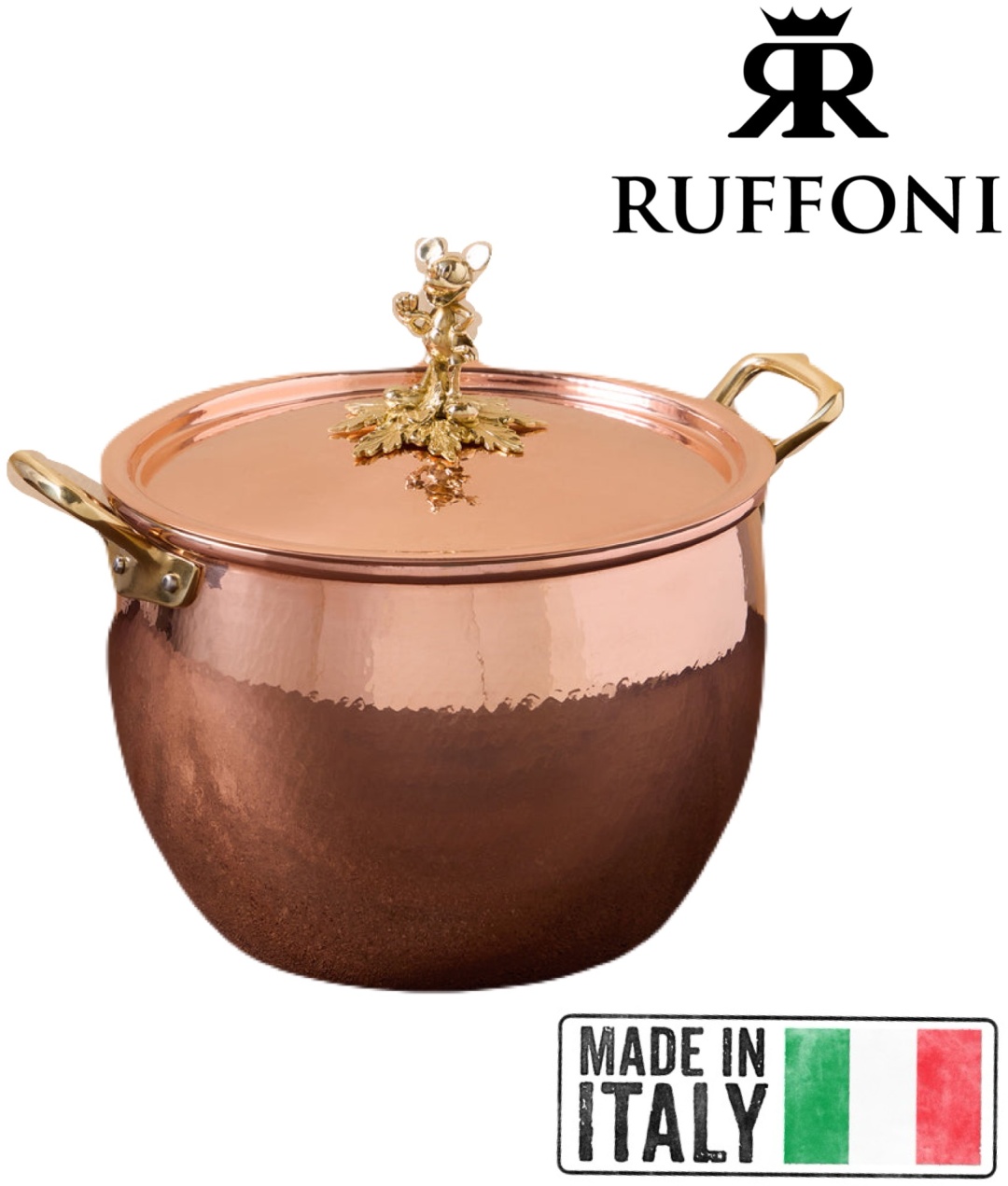 Кастрюля 7 л, RUFFONI Italy Handcrafted Historia медь