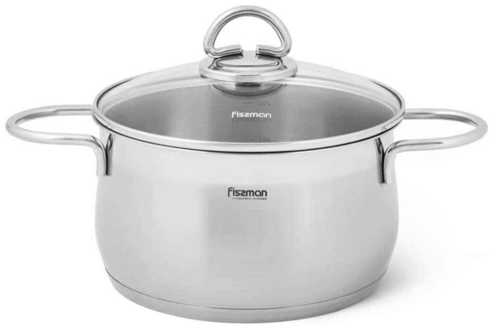 Кастрюля 6.1 л, Fissman 5404 нержавеющая сталь