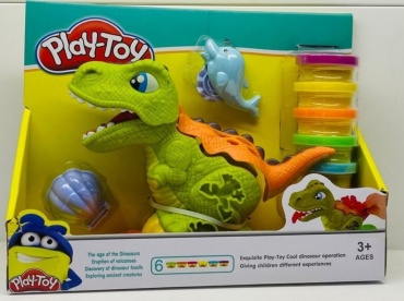 Play-Toy Пластилин Динозавр 0656-5 6 цв.