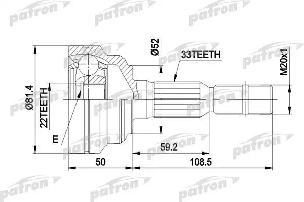 PATRON шрус PCV1287