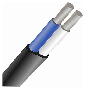 EKT кабель АВВГп 2x6, 1 м