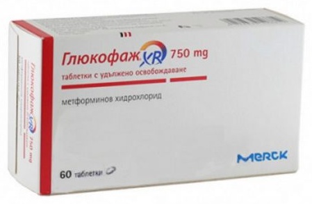ГЛЮКОФАЖ XR 750мг N60 таб пролонг д-я