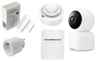 Комплект умного дома Стражник датчик движения, дыма, открытия, розетка, камера видеонаблюдения