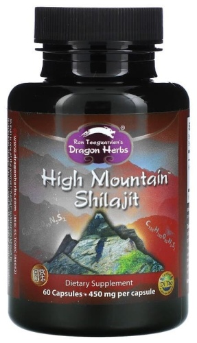 Dragon Herbs БАД High Mountain Shilajit 450 мг 100 капсул