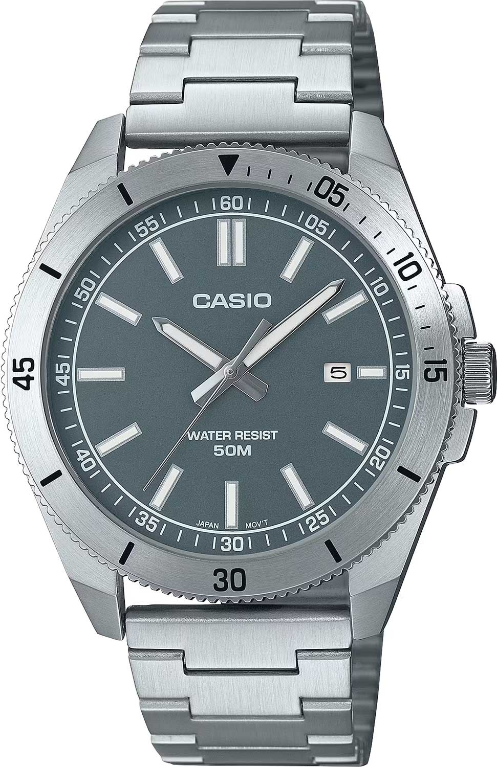 Кварцевые CASIO MTP-B155D-3EVDF нержавеющая сталь