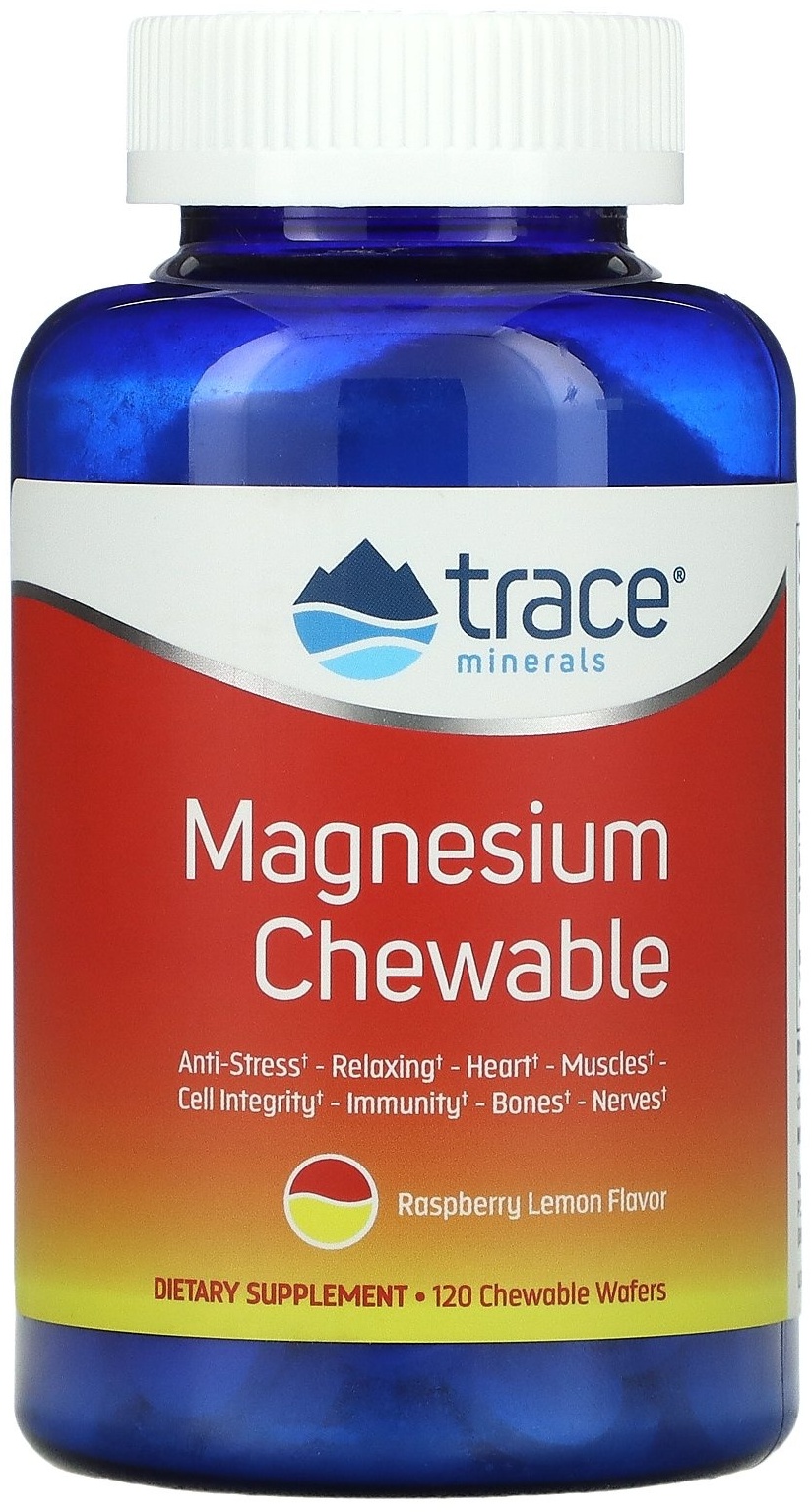 Купить Trace Minerals Research Trace минерал Magnesium Chewable 120