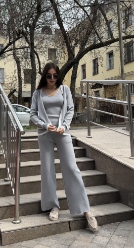 Костюм повседневный LALINA FASHION BRAND серебристый