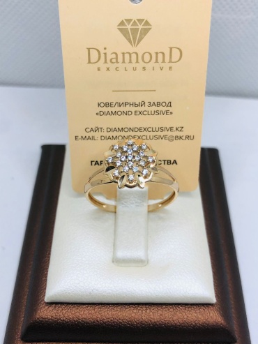 DiamonD 2084791 размер 19 вес 1.44 г золото, фианит
