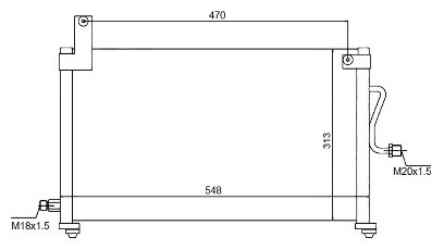 SAT радиатор кондиционера ST-DW10-394-0