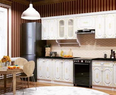 Кухонный гарнитур Grand Miks , 260x220х60 см, ЛДСП, белый