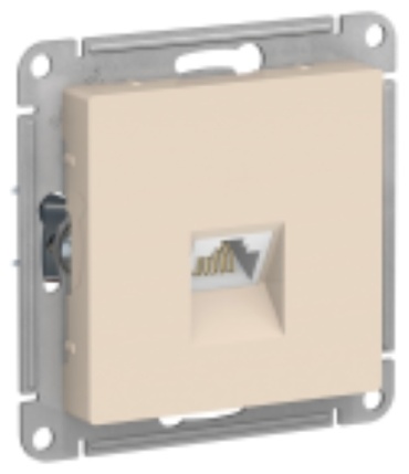 Systeme electric встраиваемая AtlasDesign 42195, компьютерный (RJ45) цвет бежевый