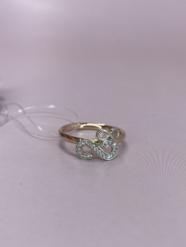 Crystal 3000000756911 размер 17 вес 1.05 г золото, фианит
