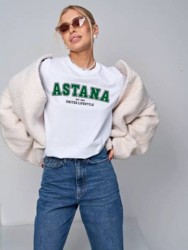Футболка TMH_TREND.KZ АСТАНА ASTANA Казахстан белый