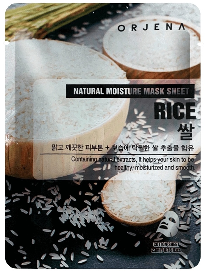 Маска для лица ORJENA тканевая Natural Moisture Mask Sheet Rice 1 шт