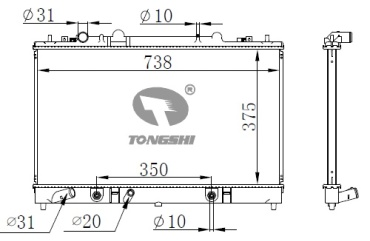 TONGSHI радиатор основной 71123PA26
