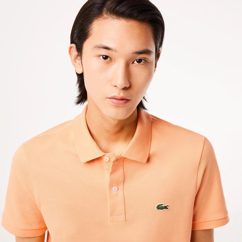 Поло LACOSTE оранжевый