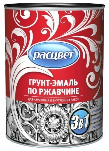 Расцвет грунт-эмаль глянцевая по ржавчине 3 в 1 2.7 кг, тон шоколадный